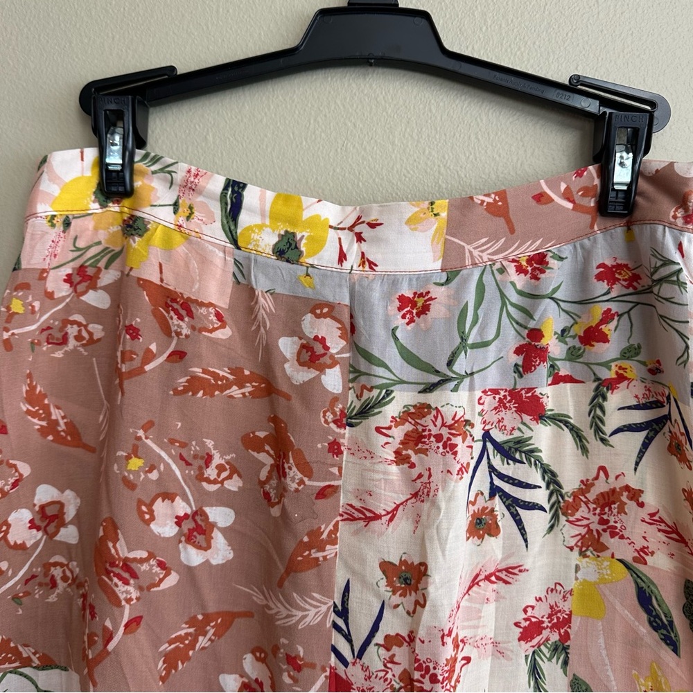 Tahari Patchwork Cottagecore Floral A-Line Skirt - Picture 5 of 14